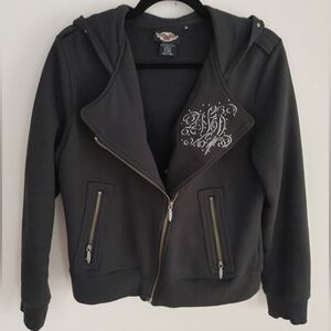 Harley Davidson Zip Up Hoodie Sweater Jacket M